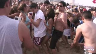 Hot College Coeds Flash Perfect Tits for Beads on the Beach 3