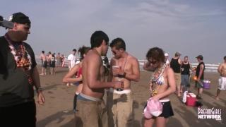 Hot College Coeds Flash Perfect Tits for Beads on the Beach 4