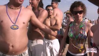 Hot College Coeds Flash Perfect Tits for Beads on the Beach 5