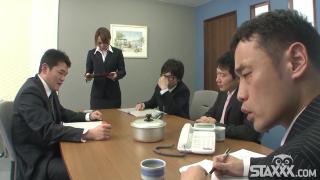 Sexy Asian Office Girl Blows her Coworkers 2