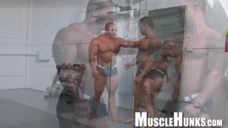 Muscle Studs Wrestling and Jacking off 4