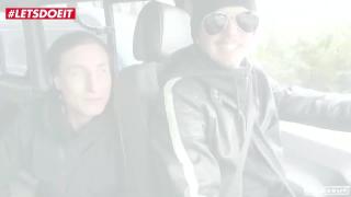 LETSDOEIT - Busty German Babe Convinced to Fuck Stranger in Driving Van 2