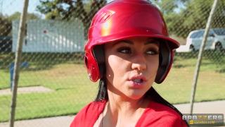 Brazzers - Brunette Babe Audrey Bitoni Takes a Break from Baseball Practice 2