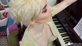 Piano Teacher Perving down Innocent Babes Top at her Tits while she Plays 11