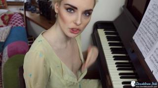 Piano Teacher Perving down Innocent Babes Top at her Tits while she Plays 3