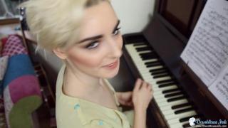Piano Teacher Perving down Innocent Babes Top at her Tits while she Plays 6