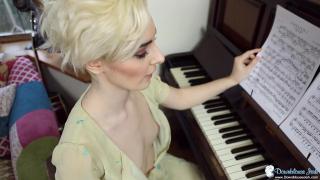 Piano Teacher Perving down Innocent Babes Top at her Tits while she Plays 8