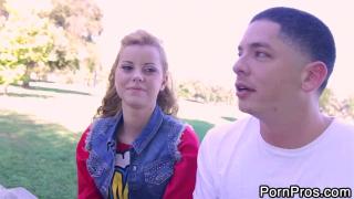 18 YEARS OLD - Petite Teen Jessie Rogers Fucks in a Public Park & at Home 4