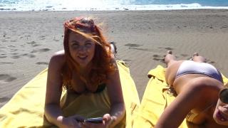 Two Topless Redheads Wind Blown but Sexy 2