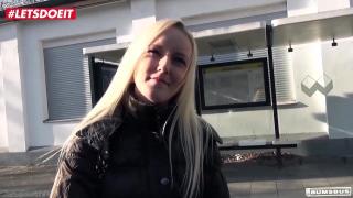 LETSDOEIT - German Blonde Amateur Fucks 1st Time BBC on the Bums Bus 3