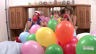 Costumed Looner Freaks Blow Balloons up & Pop them 11