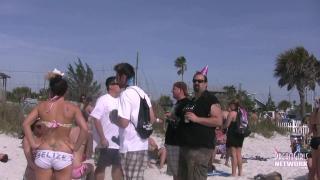 Spring Break Beach Party in St Pete with Bikinis & Flashing 7