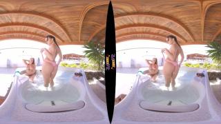 3D VR Hot Tub Fun with Topless Teen Girls Amelia & Jane 11