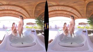 3D VR Hot Tub Fun with Topless Teen Girls Amelia & Jane 12