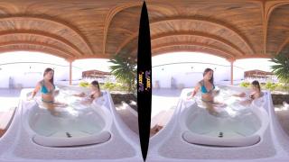 3D VR Hot Tub Fun with Topless Teen Girls Amelia & Jane 3