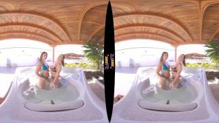 3D VR Hot Tub Fun with Topless Teen Girls Amelia & Jane 4