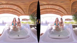3D VR Hot Tub Fun with Topless Teen Girls Amelia & Jane 6