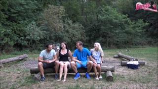 Partner Swap at Outdoor Foursome with Cute Swinger Girls 1