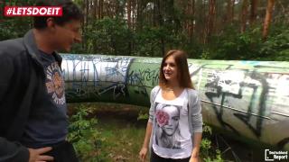 AMATEUR EURO - Outdoor Quicky with Kinky German Redhead Lullu Gun 2