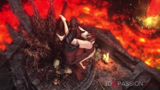 Devil Fucks Hard a Hot Schoolgirl in the Dark Inferno 5