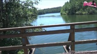 Outdoor Sex with Redhead Slut on a Public Bridge at the see 1