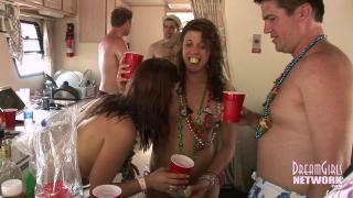 Chicks Hanging out Naked during Houseboat Party 5