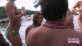 Pierced Nipple Coeds Party Naked in Lake of the Ozarks 3
