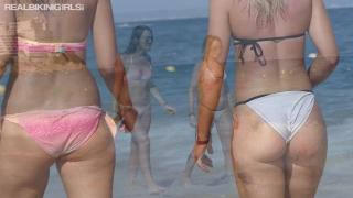 Two Young first Timers Topless at the Beach 7