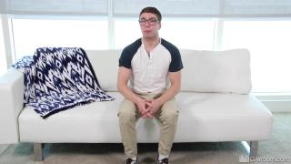 Nerdy College Teen is very Nervous for his first Time on the Casting Couch 2