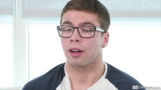 Nerdy College Teen is very Nervous for his first Time on the Casting Couch 3