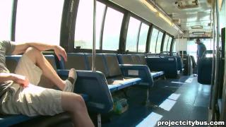 PROJECT CITY BUS - Hot Interracial Gay Sex on Public Bus with Evin Brampton 2