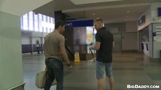 OUT IN PUBLIC - Bareback Gay Sex in Public at an Airport! 2