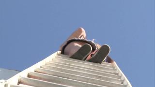 Horny Blonde Teen Fucked Hard by Huge Cock at the Roof Top 9