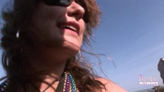 Freaky Stripper Gets Naked in the Middle of a Beach Rave Party 7