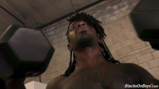 Interracial Gay Gangbang in the Private Gym 2