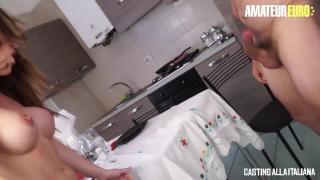 AMATEUR EURO - Hard Anal Casting in the Kitchen with Kinky MILF Betty Foxxx 8