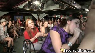 DANCING BEAR - College Girls having CFNM Fun with Hung Male Strippers 9