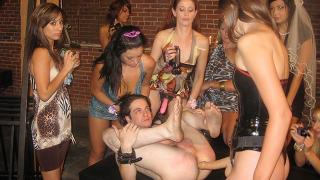 WILD BACHELORETTE PARTY ORGY! THESE BITCHES ARE CRAZY! ROUGH PEGGING & BDSM 1