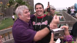 Don Vito from Viva La Bam Motorboats three Topless Chicks at a Party 10