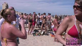 College Coed Bikini Girls Party Hard on the Beach in Texas 1