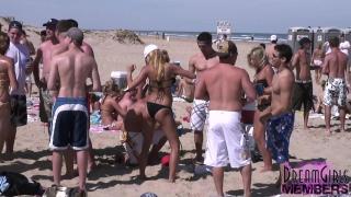 College Coed Bikini Girls Party Hard on the Beach in Texas 2