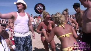 College Coed Bikini Girls Party Hard on the Beach in Texas 5
