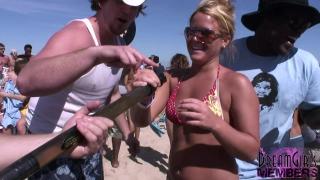 College Coed Bikini Girls Party Hard on the Beach in Texas 7