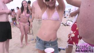 Big Tits Equal Big Beads at South Padre Beach Party 9