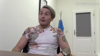 BIGSTR - Tattooe Dude Sucks Hard Cock in Office and Gets Load on his Chest 1