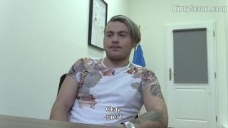 BIGSTR - Tattooe Dude Sucks Hard Cock in Office and Gets Load on his Chest 4