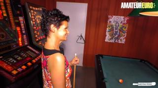 AMATEUR EURO - German Granny Fucked Hard on the Pool Table by Pierced Cock 2
