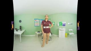 Busty British Nurse Cosplay Uniform Striptease (VR 180 3D) 1