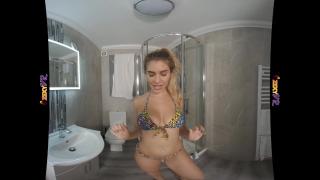25yo British Girl Soaps up her Big Tits in the Shower (VR 180 3D) 4