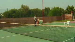 Moms with Boys Outdoor MILF and Boy Fucks in Tennis Court 6